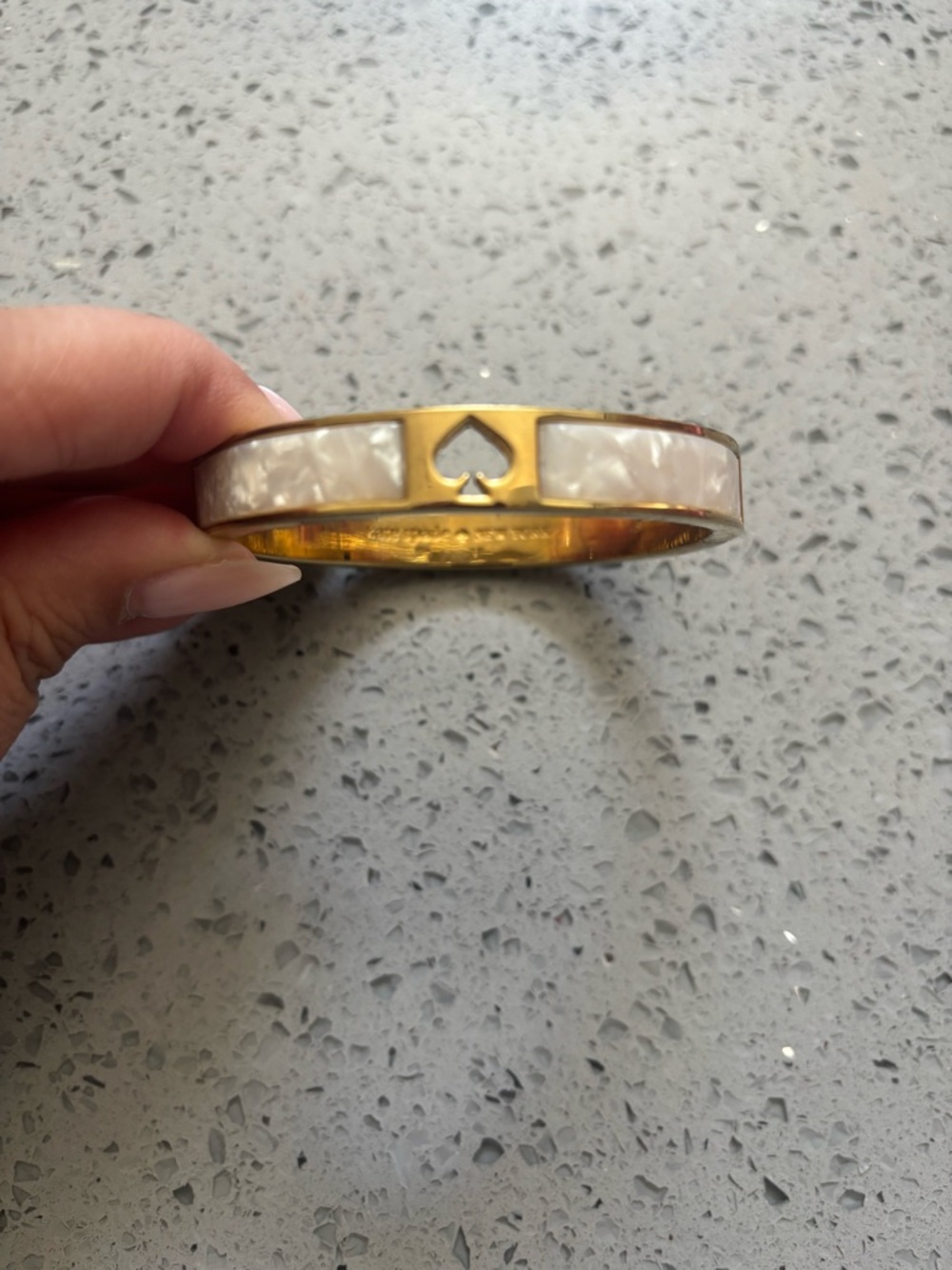 kate spade Gold Tone Bracelet with White Inlay